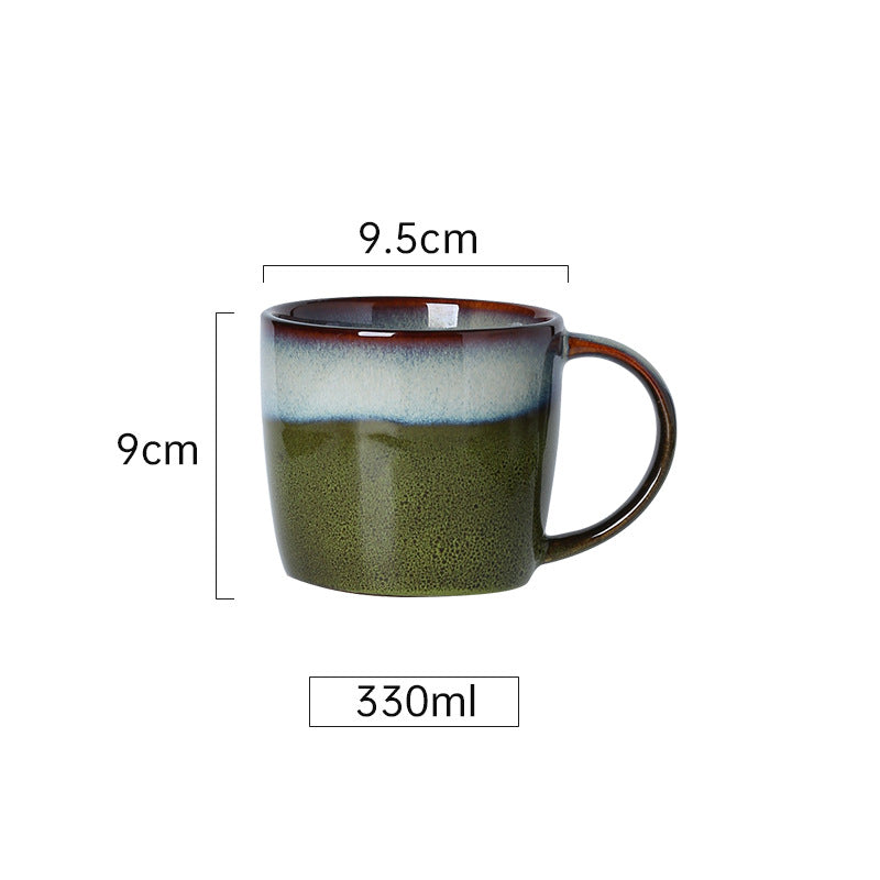 Creative retro Mug Coffee Cup ceramic cup household simple breakfast cup milk Oatmeal cup water cup tea cup