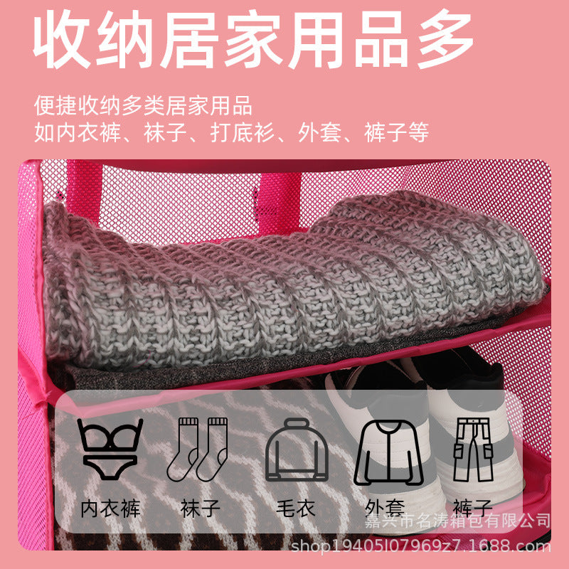 Hanging Bag Portable Storage Bag Wall-Mounted Space-Saving Travel Hanging Bag Wall-Mounted Travel Folding Wardrobe Storage