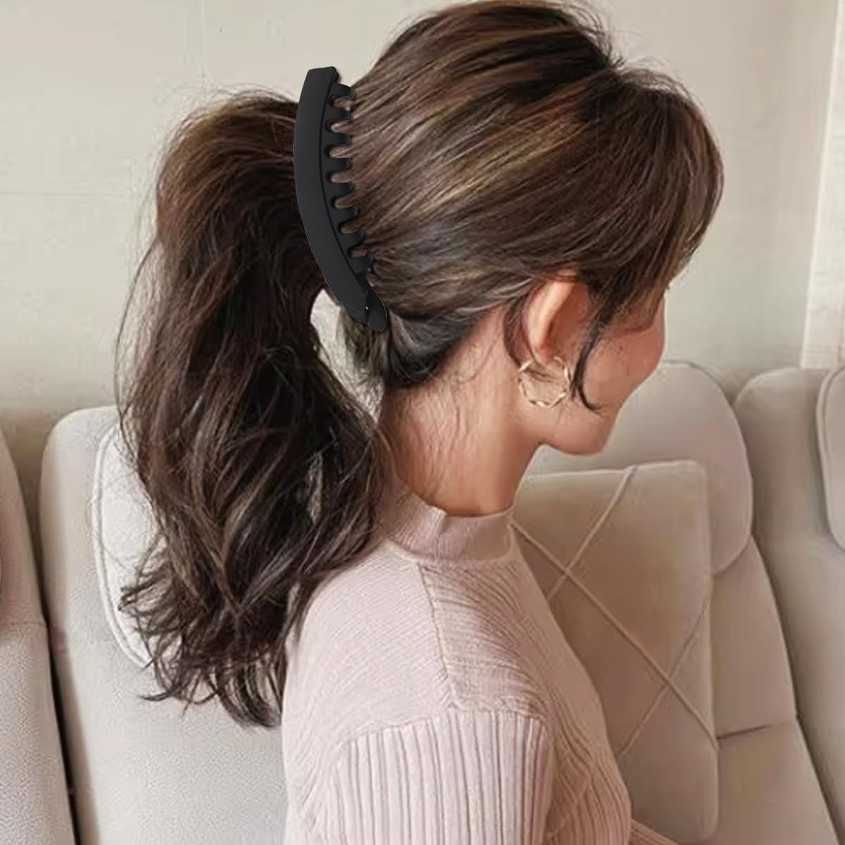 13cm Large Banana Clip Simple Vertical Hair Clip Elegant Hair Clip Ponytail Clip Back of the Head Grabber Wholesale