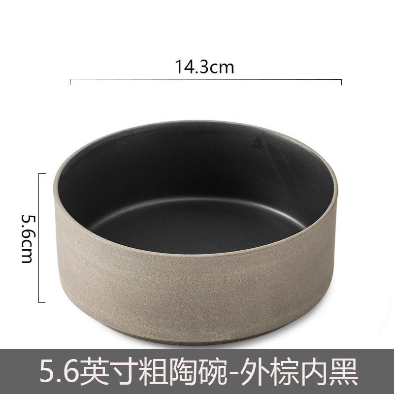 Ceramic Straight Plate Flat Bottom Deep Plate Soup Plate Japanese Seafood Plate Dish Plate Dessert Plate Nest Plate Simple Salad Bowl