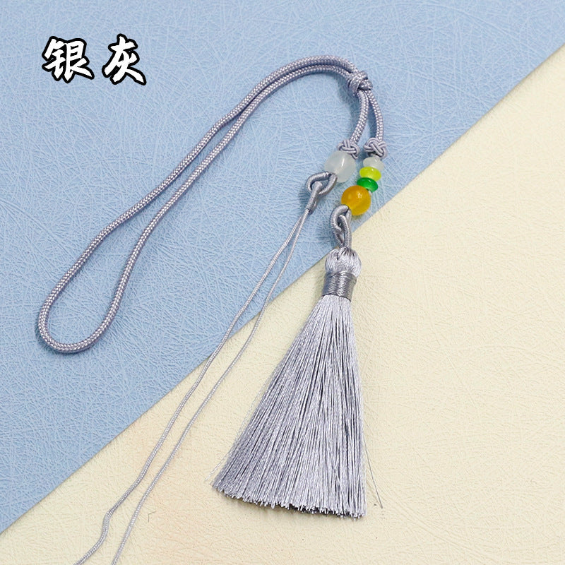 Tassel Handle Piece with Tassel, Handmade Woven DIY Short Sword Tassel Pendant