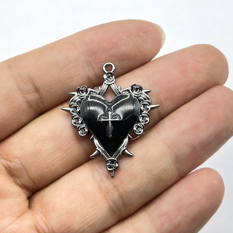 New European and American retro dark style personality thorns rose cross pendant accessories manufacturers wholesale