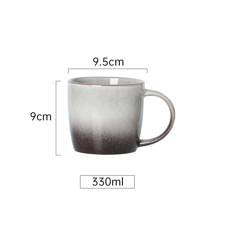 Creative retro Mug Coffee Cup ceramic cup household simple breakfast cup milk Oatmeal cup water cup tea cup