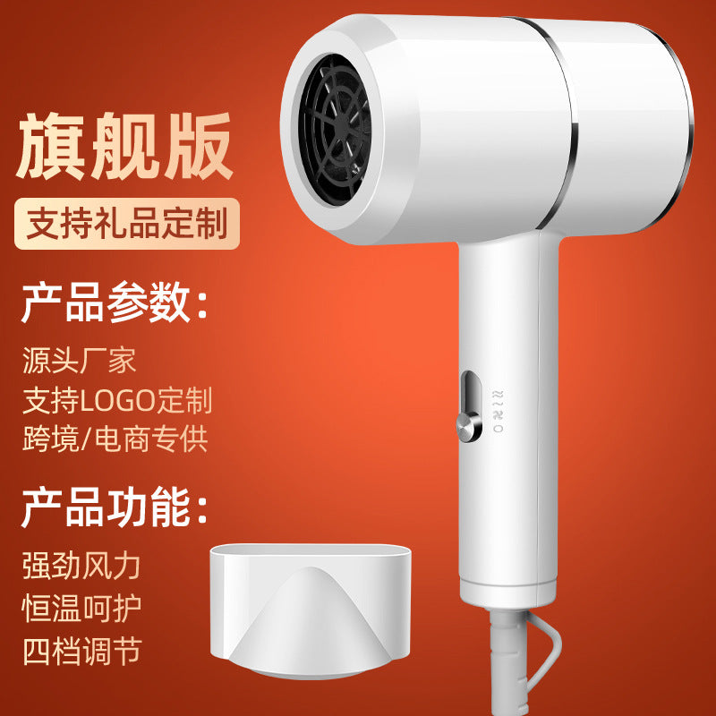 Hair Dryer Home Blue Light Negative Ion Hair Salon High Power Hair Dryer Dormitory Cold and Hot Air Hair Dryer Gift Cross Border
