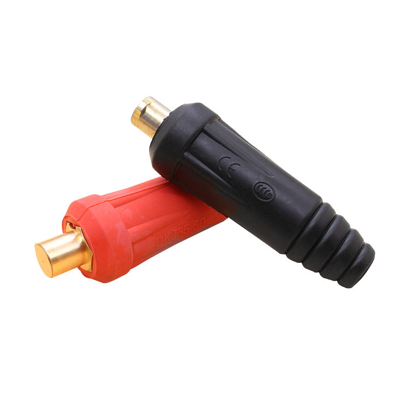 Welding Machine Quick Connector Dkj25-35-50-70 Square All-Copper European Quick-Plug Welding Head Cable Connector