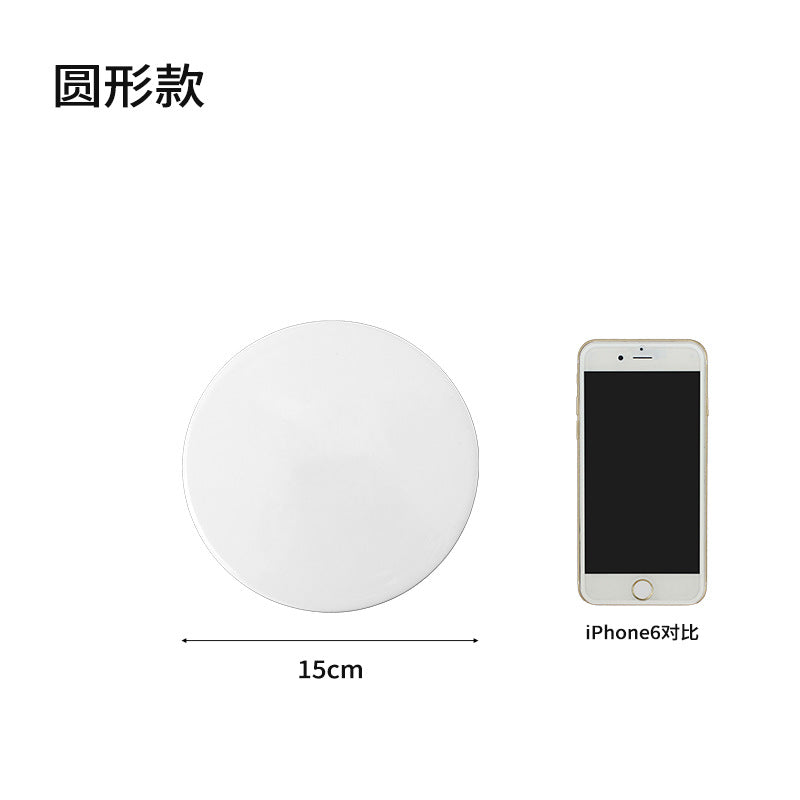 Ceramic Cake Plate Pure White Square Plate Dessert Display Dish Baking Tableware Buffet Round Swing Plate Long Square Plate