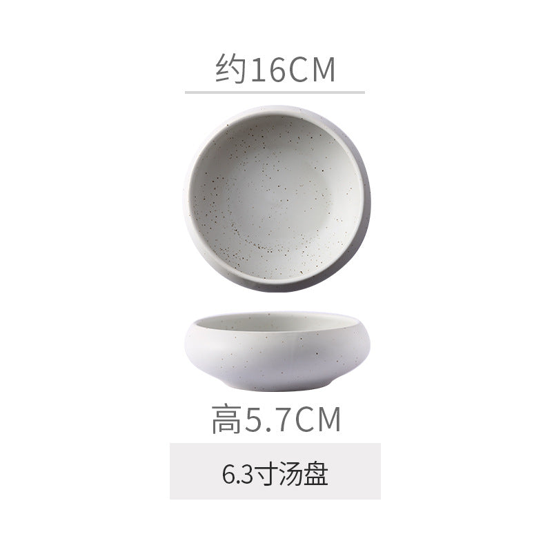 Retro Japanese Style Ceramic Bowl Creative Personality Household Rice Bowl Restaurant Special Snack Bowl Dessert Salad Bowl