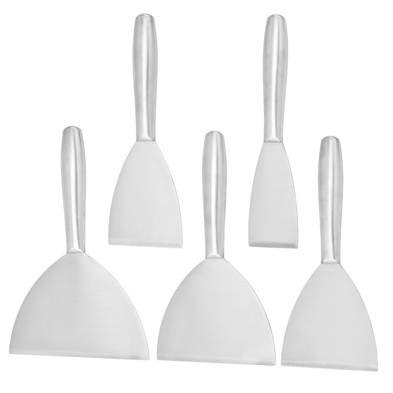 in stock Kitchen Japanese Cuisine Shovel Fried Steak Steak Grilled Shovel Stainless Steel Hollow Handle Pot Shovel Fried Teppanyaki Shovel
