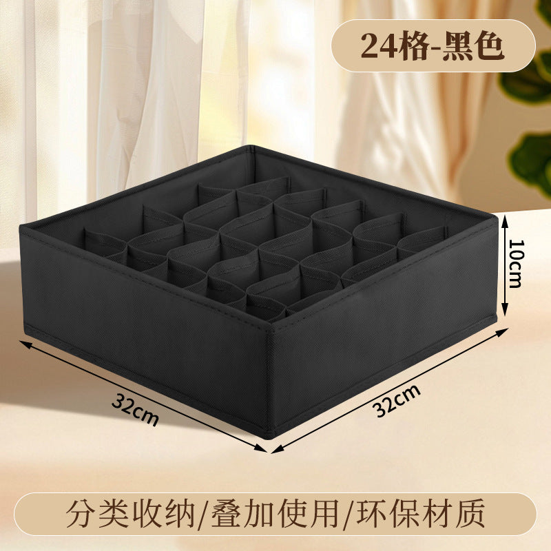 Fabric Underwear Storage Box with Compartments for Home Use, Drawer-Style Storage with Dividers for Organizing Socks