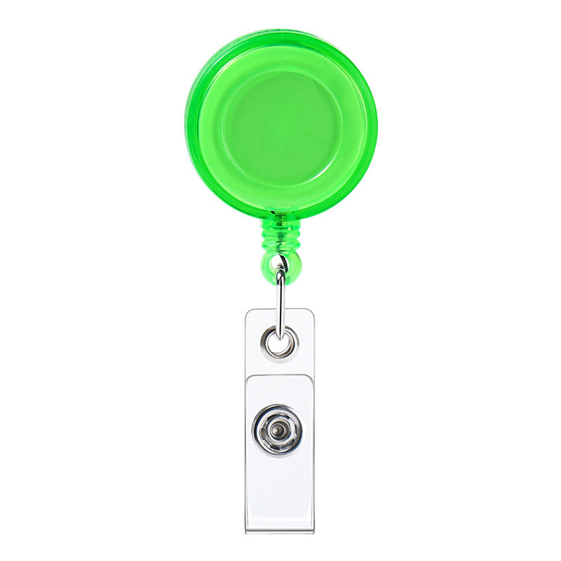 Transparent Easy Pull Buckle Doctor Nurse Breast Card Certificate Card Case Anti-loss Clip Buckle Meal Card Work Card Transparent Color Retractable Buckle