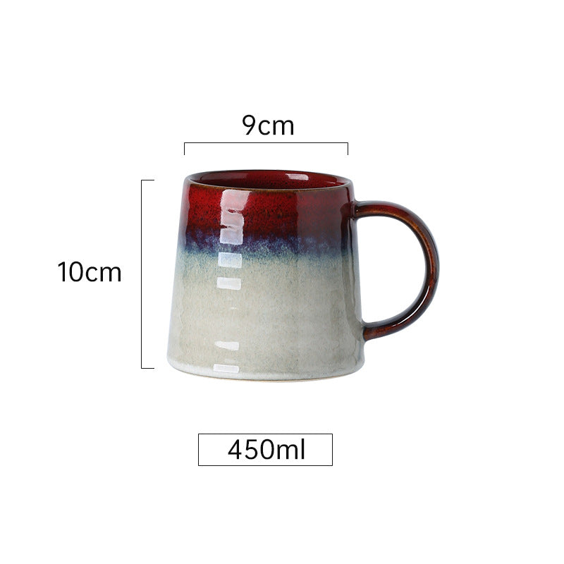 Creative retro Mug Coffee Cup ceramic cup household simple breakfast cup milk Oatmeal cup water cup tea cup