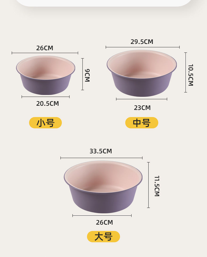 Washbasin plastic household large durable basin student dormitory baby contrast color small basin vegetable washing laundry foot basin