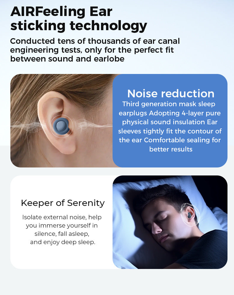 Silicone Earplugs for Sleep Noise Cancel Noise Reduction-Soundproof Reduce Disturbances -Quality loop Earplugs