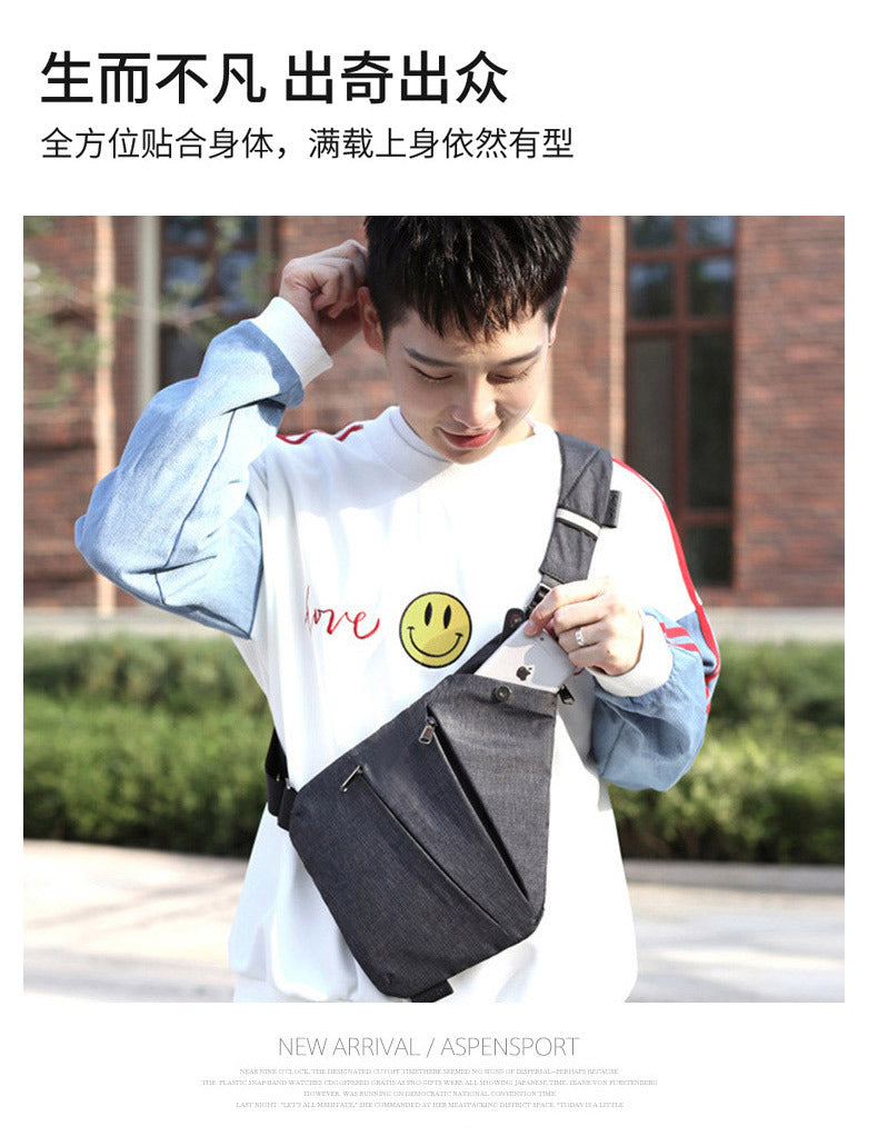 Chest Bag Men's Distinctive Shoulder Crossbody Bag Fashion Cross Bag Multifunctional Sports Fashion Underarm Bag Men's Chest Bag
