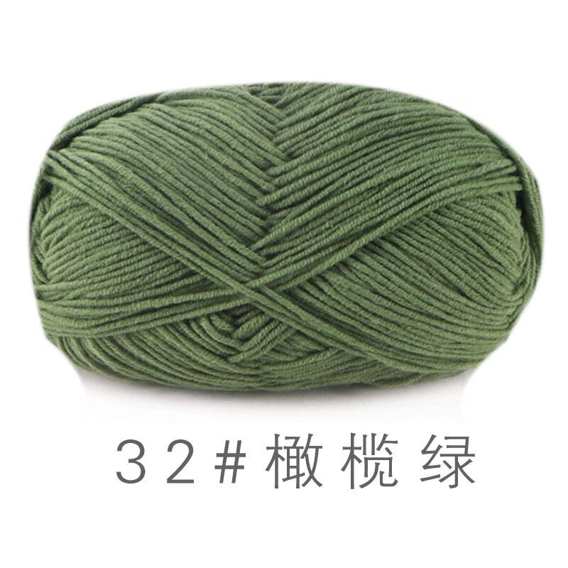 Su He 4-strand Milk Cotton Baby Wool Combed Cotton Fine Wool Hand Knitted Sweater Pure Cotton Baby Wool Ball