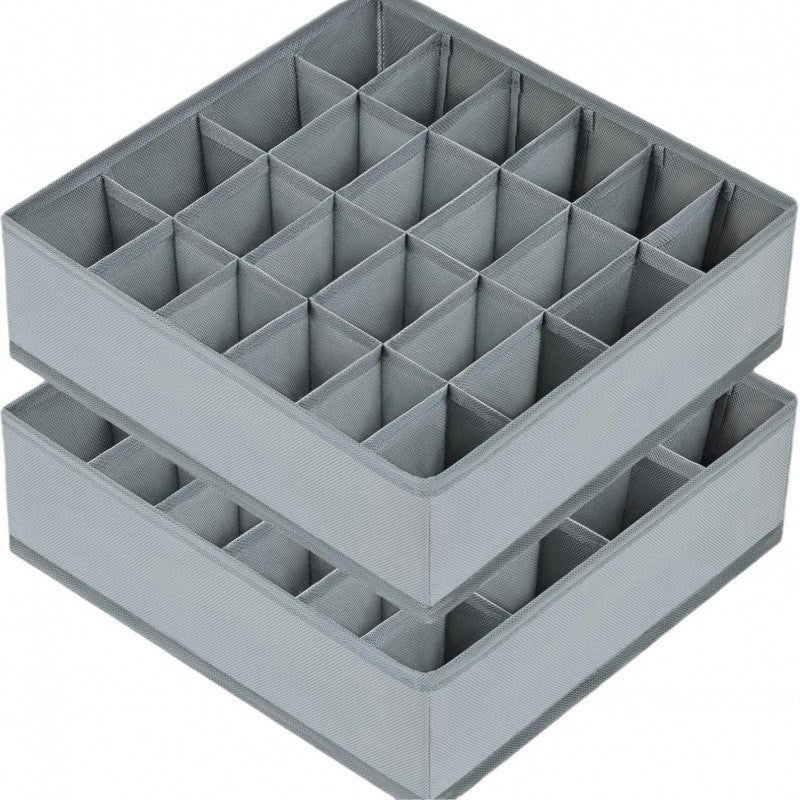 Fabric Underwear Storage Box with Compartments for Home Use, Drawer-Style Storage with Dividers for Organizing Socks