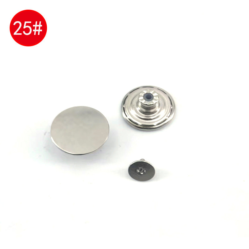 Wholesale In-Stock Waist-Cinching Button-Free Detachable Jeans Buttons, Eco-Friendly Buttons, Screw Metal I-Shaped Buckles