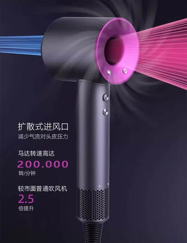 Hair Dryer Home Blue Light Negative Ion Hair Salon High Power Hair Dryer Dormitory Cold and Hot Air Hair Dryer Gift Cross Border