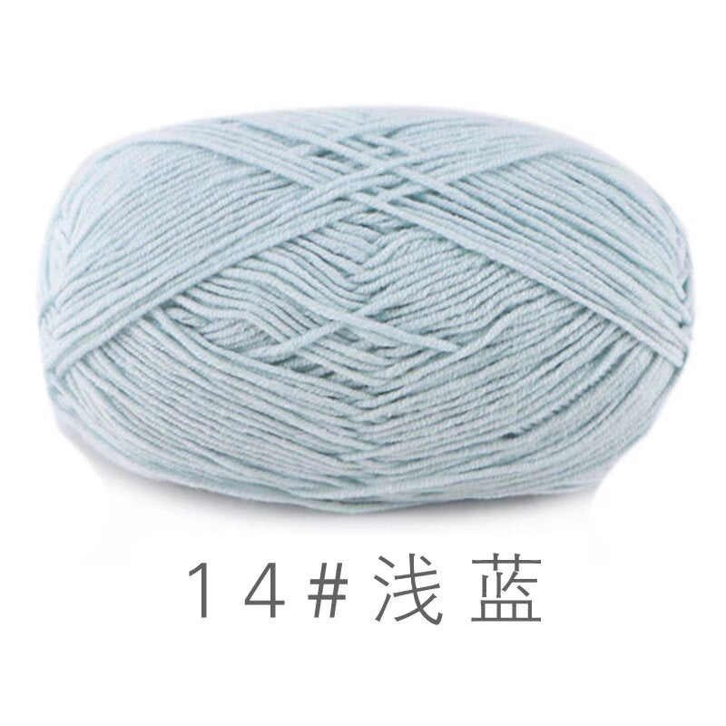 Su He 4-strand Milk Cotton Baby Wool Combed Cotton Fine Wool Hand Knitted Sweater Pure Cotton Baby Wool Ball