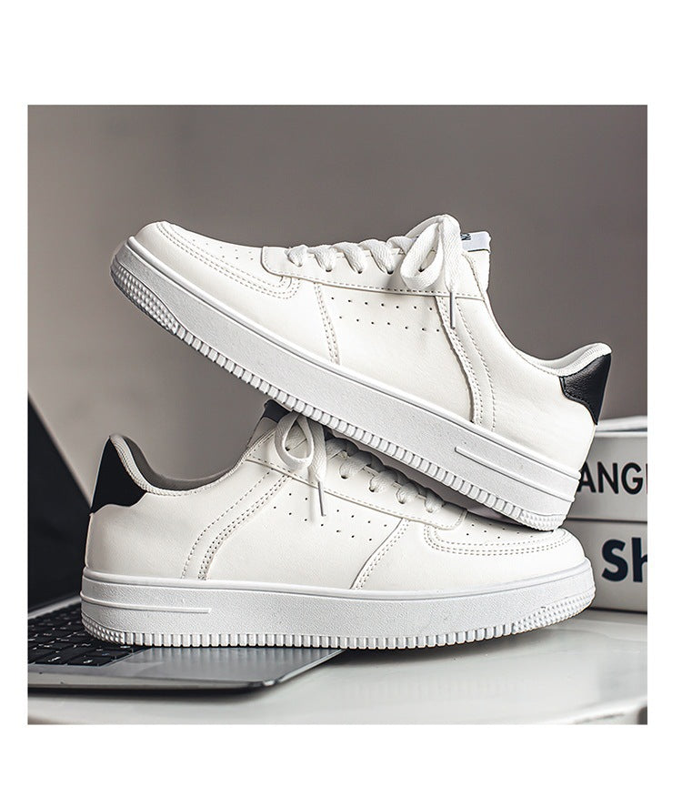 White Shoes Men's Summer Breathable Youth Casual All-match Men's Shoes 2024 New Student Pure White Sports Shoes