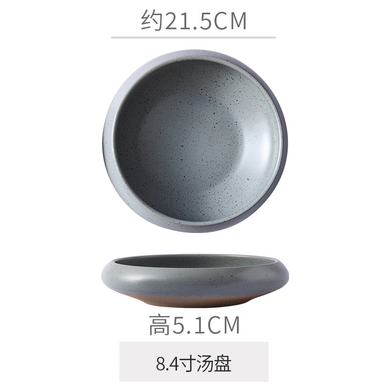 Retro Japanese Style Ceramic Bowl Creative Personality Household Rice Bowl Restaurant Special Snack Bowl Dessert Salad Bowl