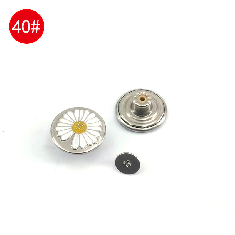 Wholesale In-Stock Waist-Cinching Button-Free Detachable Jeans Buttons, Eco-Friendly Buttons, Screw Metal I-Shaped Buckles