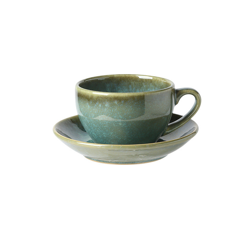 Kiln-Turned Coffee Cup Set Mug Retro Office Water Cup Japanese Breakfast Cup High-Value Ceramic Tea Cup