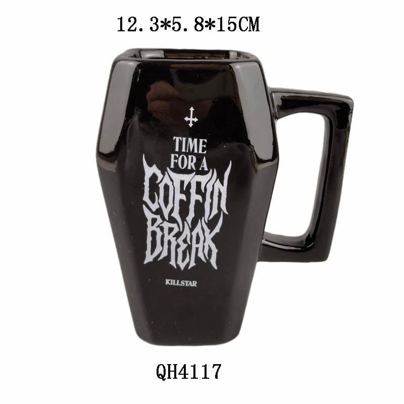 Factory Amazon popular Unicorn ceramic coffee cup funny Halloween cartoon mug student cute gift