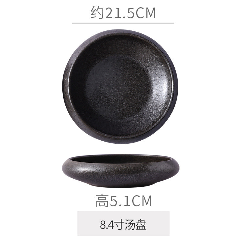 Retro Japanese Style Ceramic Bowl Creative Personality Household Rice Bowl Restaurant Special Snack Bowl Dessert Salad Bowl