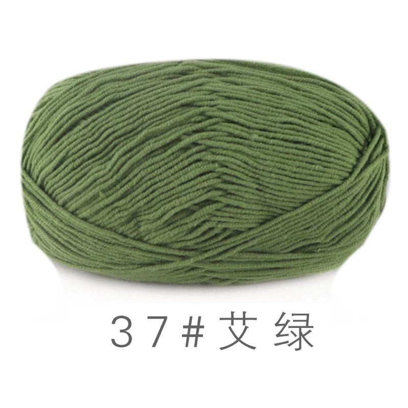 Su He 4-strand Milk Cotton Baby Wool Combed Cotton Fine Wool Hand Knitted Sweater Pure Cotton Baby Wool Ball