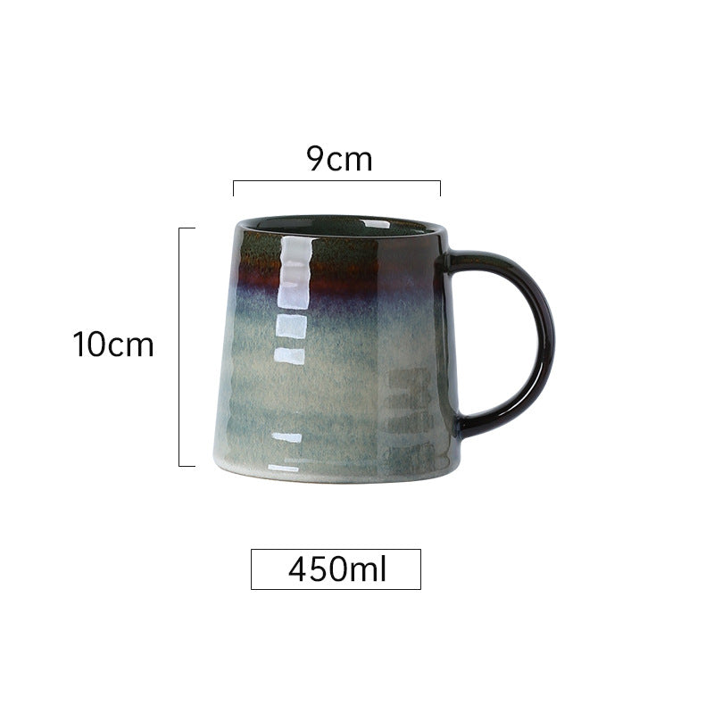 Creative retro Mug Coffee Cup ceramic cup household simple breakfast cup milk Oatmeal cup water cup tea cup