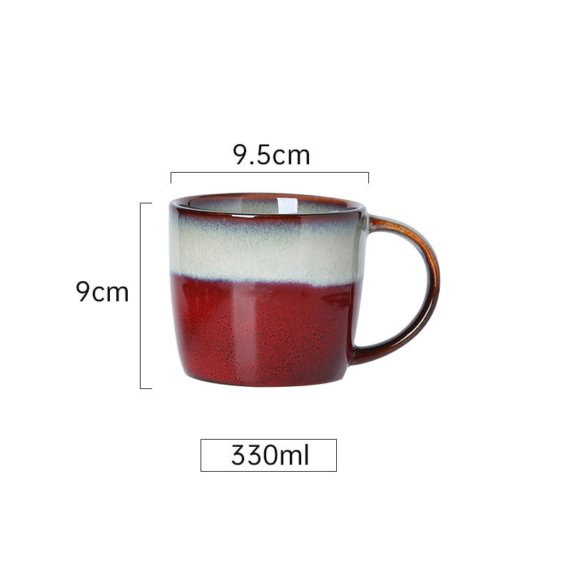 Creative retro Mug Coffee Cup ceramic cup household simple breakfast cup milk Oatmeal cup water cup tea cup