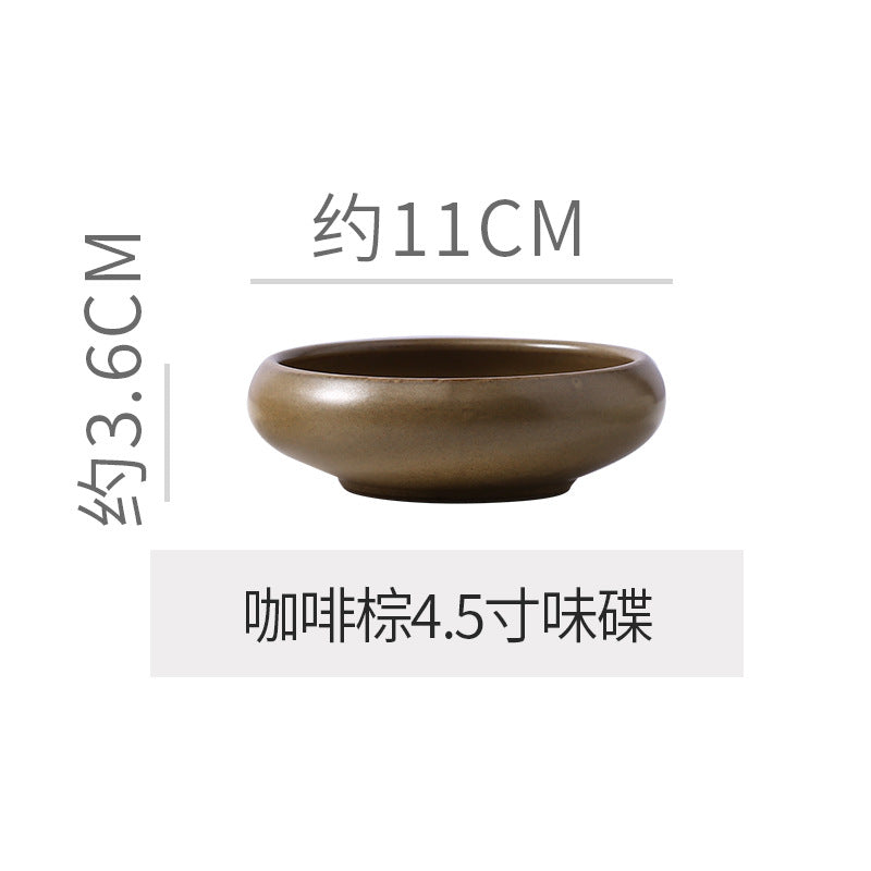 Retro Japanese Style Ceramic Bowl Creative Personality Household Rice Bowl Restaurant Special Snack Bowl Dessert Salad Bowl