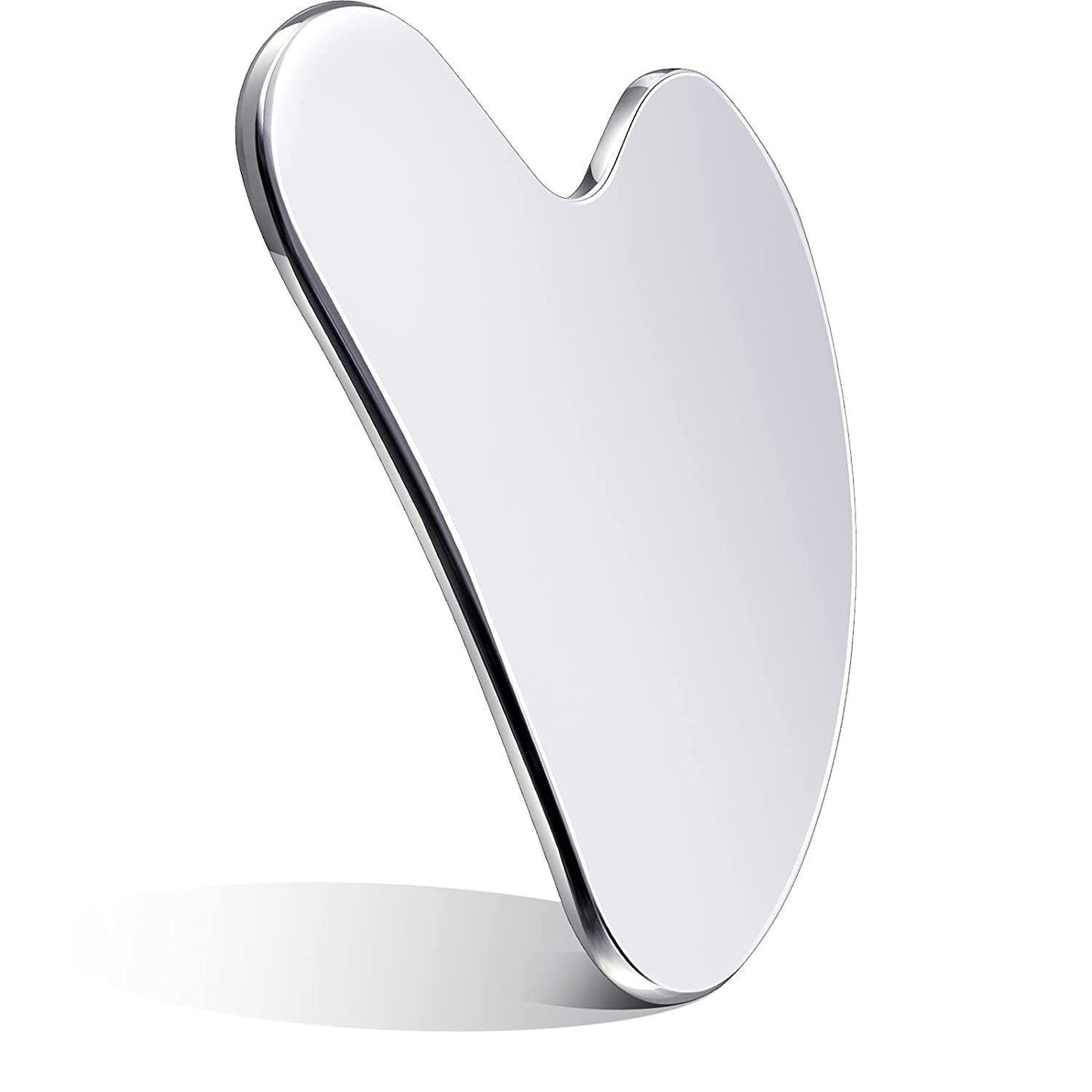 Factory direct stainless steel large heart-shaped scraping plate hand face scraping metal massage beauty tools wholesale