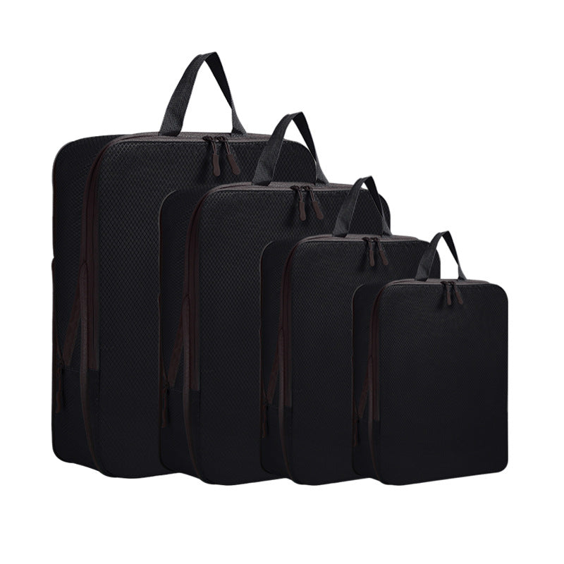 Travel Storage Bag Compression Bag Four-piece Set Travel Artifact Packaging Clothing Washing and Maternity Suitcase Organizing Bag