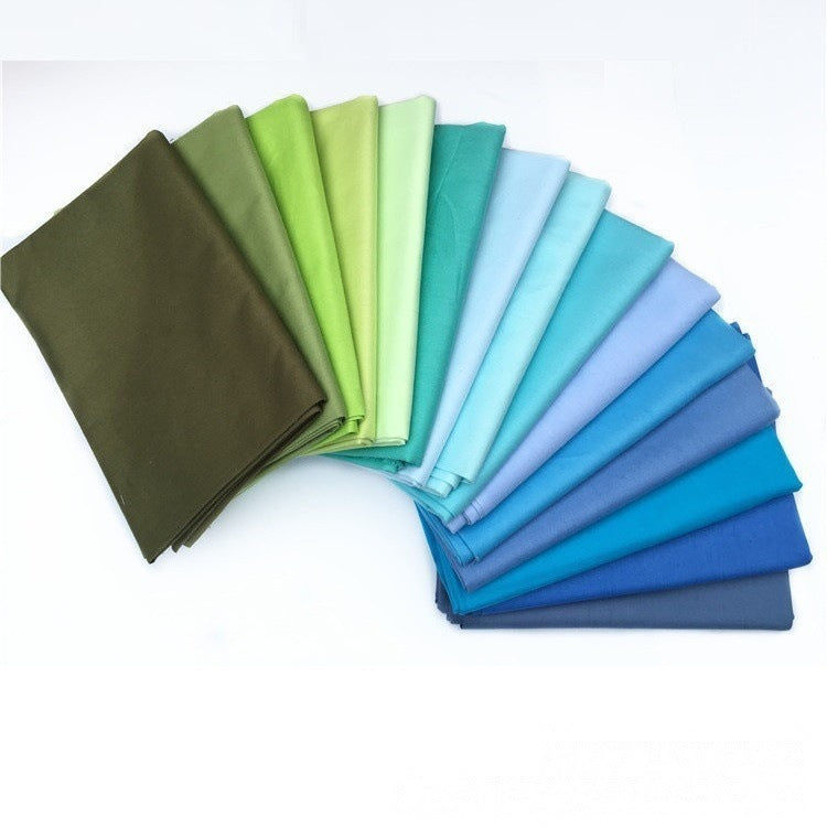 Cross-border foreign trade hot sale cotton twill solid color series cloth pure cotton plain color cloth cloth group 50 pieces in stock