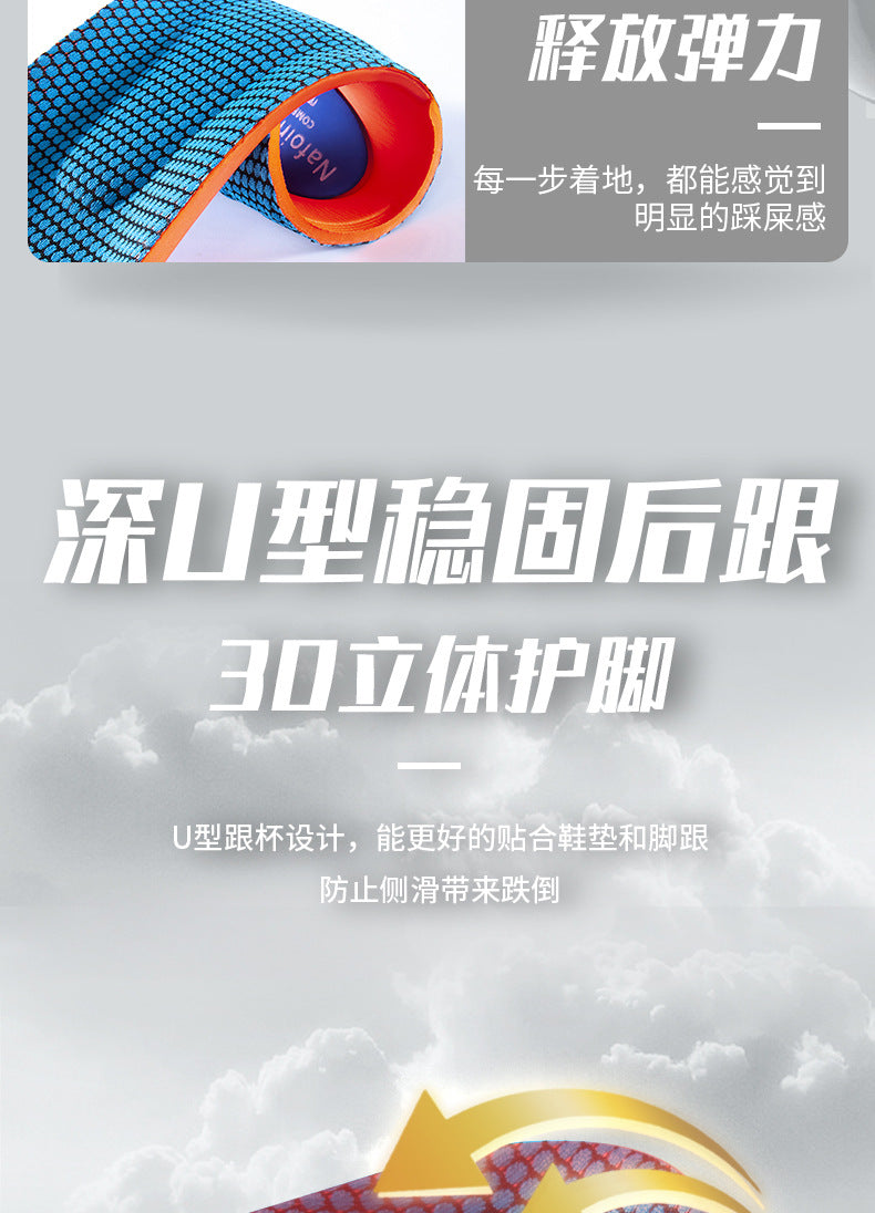 Sports Insoles, Summer Military Training Soft Soles, Shock-Absorbing Men's Sweat-Absorbing Insoles, Flat Arch Full Padded Heel Insoles Wholesale