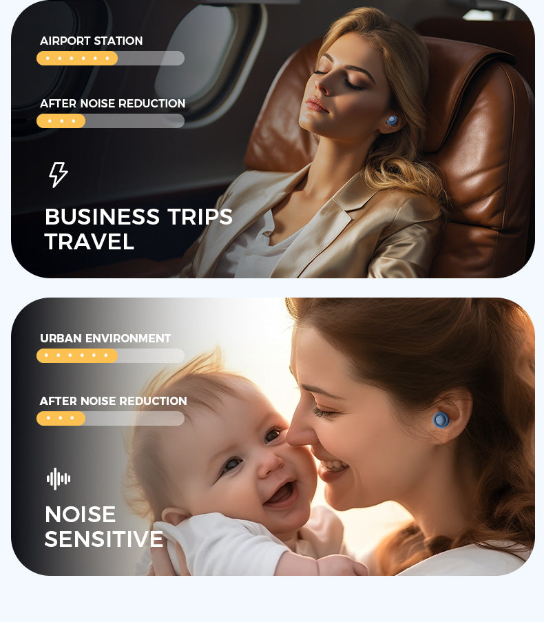 Silicone Earplugs for Sleep Noise Cancel Noise Reduction-Soundproof Reduce Disturbances -Quality loop Earplugs