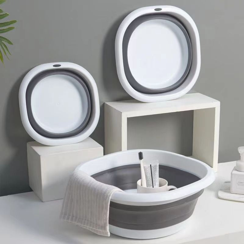 Portable Silicone Foldable Washbasin, Student Dormitory Footbath, Footbath, Multi-Purpose Folding Basin