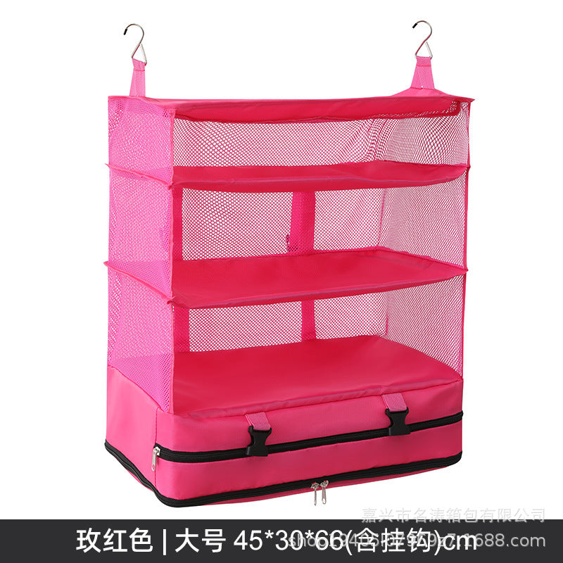 Hanging Bag Portable Storage Bag Wall-Mounted Space-Saving Travel Hanging Bag Wall-Mounted Travel Folding Wardrobe Storage