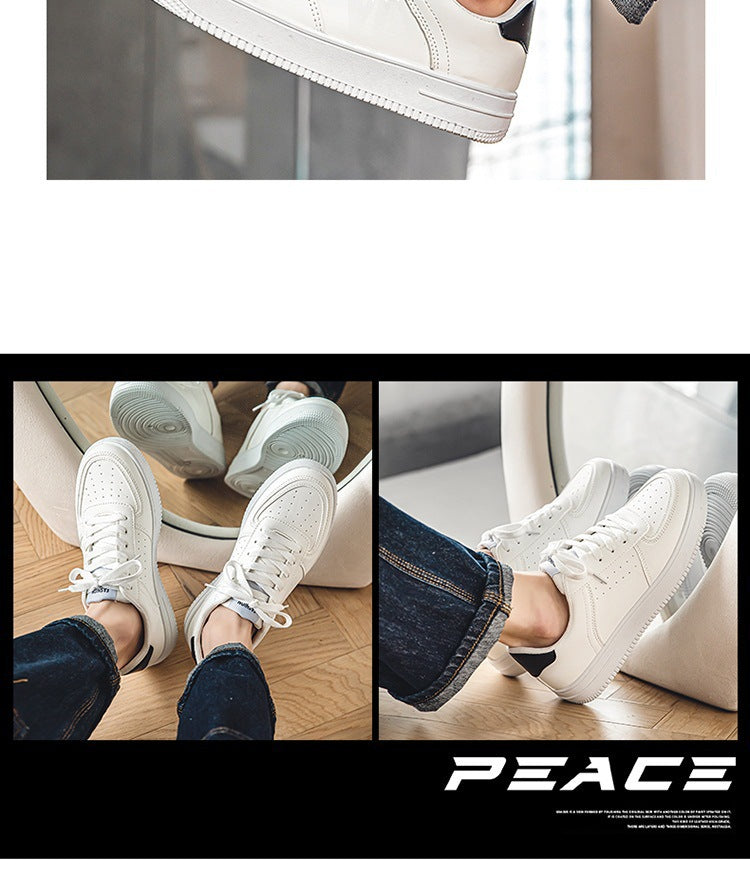 White Shoes Men's Summer Breathable Youth Casual All-match Men's Shoes 2024 New Student Pure White Sports Shoes