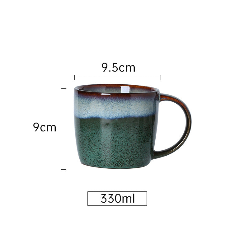 Creative retro Mug Coffee Cup ceramic cup household simple breakfast cup milk Oatmeal cup water cup tea cup