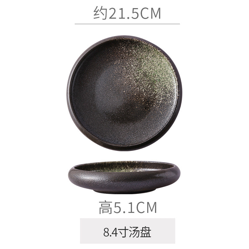 Retro Japanese Style Ceramic Bowl Creative Personality Household Rice Bowl Restaurant Special Snack Bowl Dessert Salad Bowl