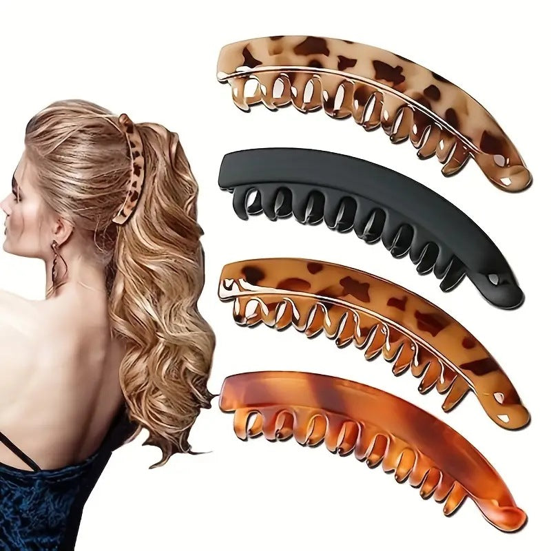 13cm Large Banana Clip Simple Vertical Hair Clip Elegant Hair Clip Ponytail Clip Back of the Head Grabber Wholesale