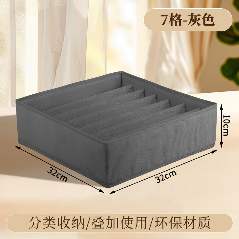 Fabric Underwear Storage Box with Compartments for Home Use, Drawer-Style Storage with Dividers for Organizing Socks