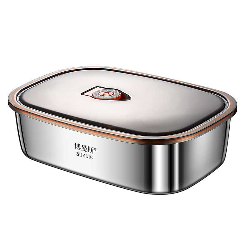 316 stainless steel micro vacuum fresh-keeping box lunch box large capacity office worker lunch box student portable lunch box suit