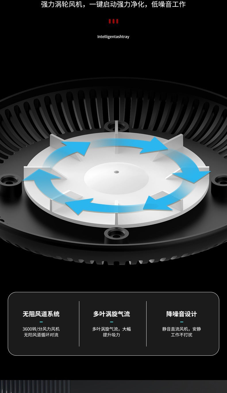 Self-priming household negative ion oxygen bar oxidation purifier multifunctional intelligent second-hand smoke dust ashtray