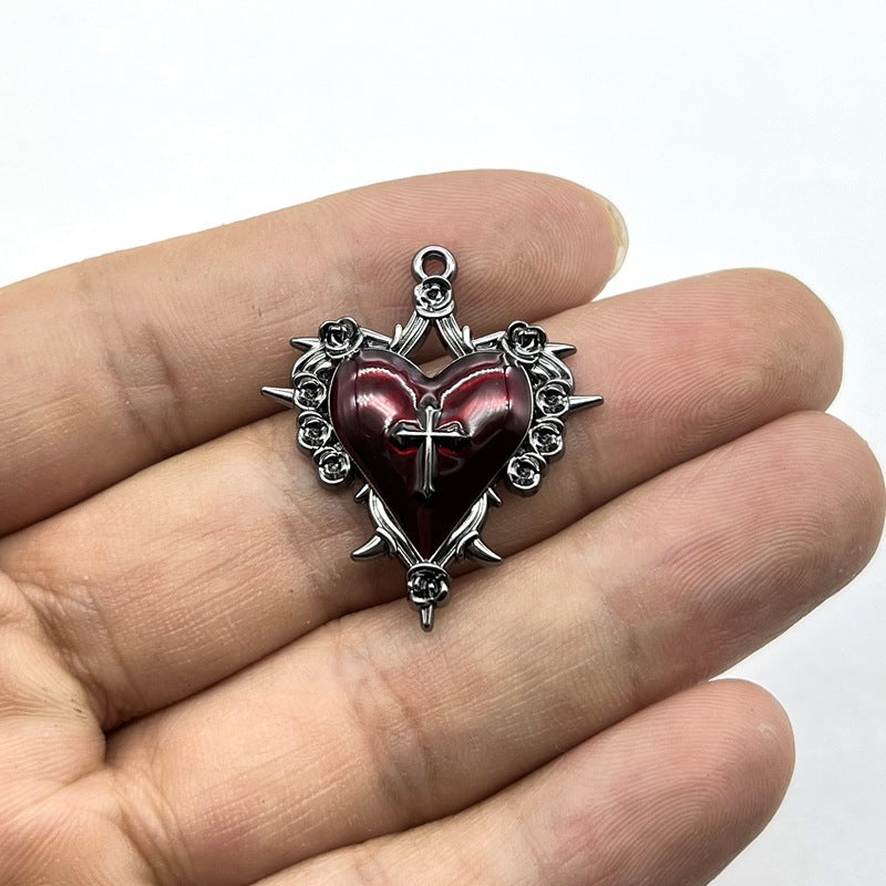 New European and American retro dark style personality thorns rose cross pendant accessories manufacturers wholesale