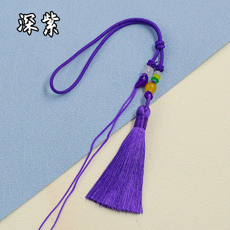 Tassel Handle Piece with Tassel, Handmade Woven DIY Short Sword Tassel Pendant