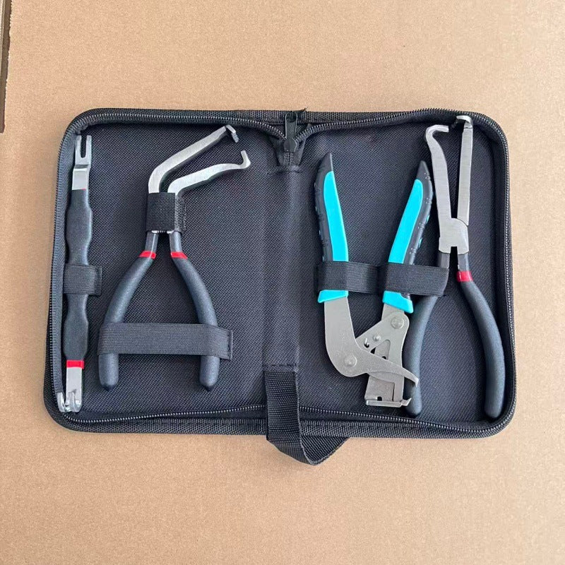 Red and black elbow 60 degree power-off pliers bolt pliers multi-purpose pliers car oil pipe separation harness pliers cross-border pliers